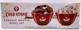 Coldstone Creamery Ceramic Waffle Bowl Set of 2 - £17.98 GBP