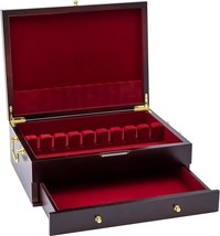 Wooden Silverware Chest without Silverware Double-Layer, Silverware Box ... - $72.19