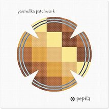 Pepita Needlepoint kit: Yarmulka Patchwork, 7&quot; x 7&quot; - £40.30 GBP+