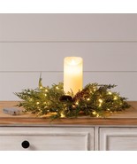 Led Pine Wreath Candle ring - Battery Operated - $43.57 CAD