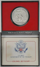 Colonel De Fleury America&#39;s First Medals- U.S. Mint Pewter Medal w/Display Case - $9.95