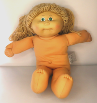 Vintage Cabbage Patch Kids Doll Green Eyes Brown Hair 14 Inches 1985 Coleco HM 1 - £18.32 GBP