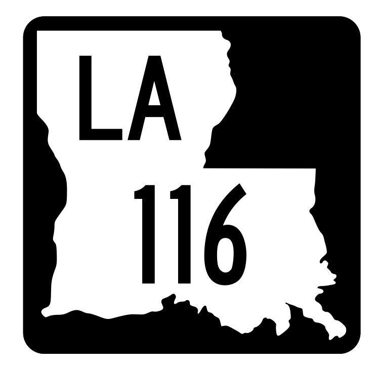 Primary image for Louisiana State Highway 116 Sticker Decal R5832 Highway Route Sign