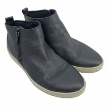 ECCO Zip Leather Women&#39;s 8 black Sneakers Bootie Shoes - $26.59