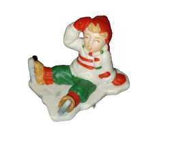 Lefton Colonial Village 1987  06550 Kevin Banks Boy on Ice Christmas Fig... - $8.99