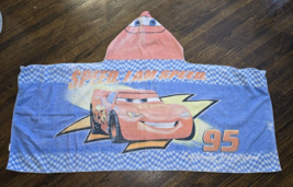 Disney Pixar Cars Hooded Towel Beach Lightning McQueen I Am Speed 21 x 49&quot; - $14.03