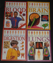 4 Look At Your Body Hardcover Book Lot Blood, Brain &amp; Nerves, Digestion, Lungs - £11.63 GBP