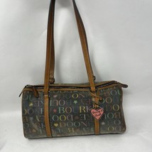 Dooney and Bourke Vintage DB Multi Color Logo Barrel Bag Purse All Over ... - £43.30 GBP