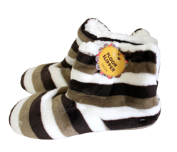 Women’s Fuzzy Sherpa-Lined Bootie Slippers – Non-Slip, Soft House Shoes,... - £7.06 GBP