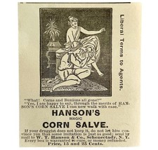 Hanson&#39;s Magic Corn Salve 1894 Advertisement Victorian Foot Medicine 4 A... - $376.05 MXN