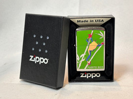 2010 Zippo Lighter Puerto Rico Tree Frog Polished Chrome Unfired In Box - £31.24 GBP