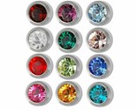 Caflon Surgical Steel 4mm Ear piercing Earrings studs 12 pair Mixed Colo... - £17.44 GBP