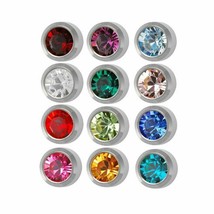 Caflon Surgical Steel 4mm Ear piercing Earrings studs 12 pair Mixed Colors White - £17.38 GBP