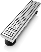 12 Inch Shower Linear Brushed Drain Rectangular Floor Drain With Accessories - $50.99