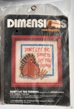 Vintage Dimensions Needlepoint Kit Don't Let The Turkeys 5" X 5" Thanksgiving - $16.54
