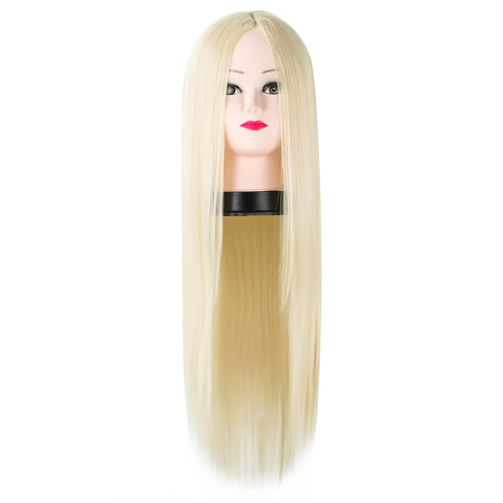 Synthetic Long Hair Fei-Show Straight Blonde Wigs Heat Resistant Fiber Peluc - £9.16 GBP