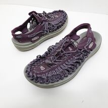 Keen Uneek Sandals Bungee Paracord Purple Water Hiking Shoes Womens 8.5 - $22.49