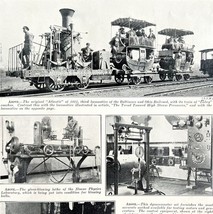 Atlantic 1812 Locomotive Train Ohio Railroad 1929 Photo Plate Print DWCC14 - $29.99