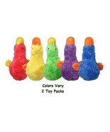 Dog Toys Soft Plush Squeaking Ducks Assorted Colors 4&quot; Duckworth 2 Piece... - £10.25 GBP