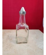 Vintage Oil/Vinegar Bottle Square Shape Metal Top - Made by Bloomfield - £9.97 GBP