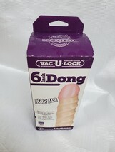 Vac-U-Lock 6 Inch Raging Hard on Realistic Dong White image 5