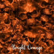 Reaper Skulls Bright Orange vinyl Wrap air release MATTE Finish 12&quot;x12&quot; - £7.86 GBP