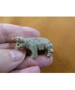 (Y-BUL-5) gray tan Bull steer cow SOAPSTONE carving figurine STONE farm ... - €7,40 EUR