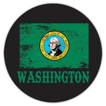 Washington : Gift Coaster Flag Distressed Souvenir State USA Christmas Coworker - £3.98 GBP