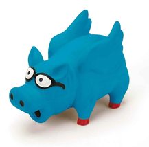 MPP Flying Grunting Pig Dog Toy Durable Latex Choose Blue Pink or Set of Both Co - £10.49 GBP+