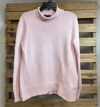 J.Crew Always Pink Cotton Nylon Mock Neck Classic Knit Sweater Size M BB... - $24.74