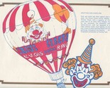 Circus Circus Hotel and Casino Placemat Las Vegas &amp; Reno Nevada Hot Air ... - $18.00