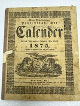 Neuer Pennsylvanischer Calender 1875 Antique Almanac Calendar Lancaster PA - £11.90 GBP