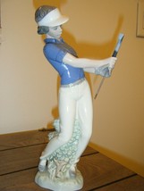 Nao by Lladro &quot;fore&quot; Golf Figurine 1985 FEMALE - £64.38 GBP