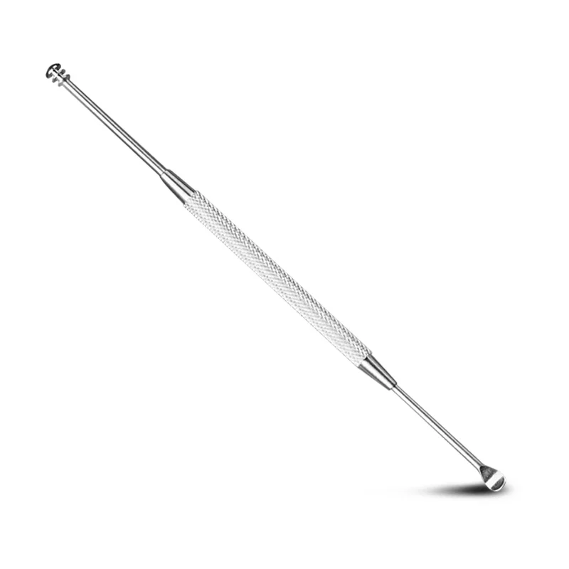 Stainless Steel Ear  Removal Tool Cleaner Kit Spiral Ear Curette Pick Spoons Ear - £30.14 GBP