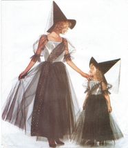 Childs Girls Halloween Witch Princess Costume Sew Pattern 4-14 - $13.99