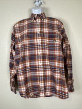 Cinch Shirt Button Up Long Sleeve Men Size Medium Colorful Plaid Thicker Woven - £8.46 GBP