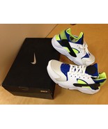Brand new with box NIKE ID Air Hurrache White Scream Green Royal Blue 77... - $63.39
