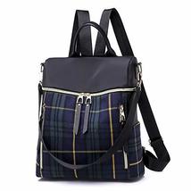 Women&#39;s shoulder bag Oxford spinning canvas checkered anti-theft dual-pu... - $35.99
