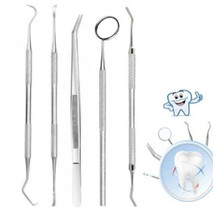 5pc Dental Tool Set Stainless Steel Tooth Scraper Wax Carving Dentist To... - €1,74 EUR+