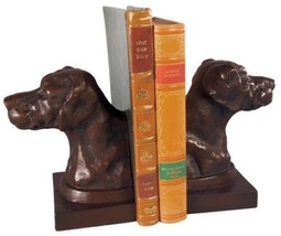 Bookends Bookend TRADITIONAL Lodge English Pointer Head Dogs Resin Hand-Painted - $229.00