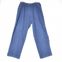 Falls Creek Women&#39;s Pull On Denim Blues Jeans Pant&#39;s Size 10 Short - $18.76