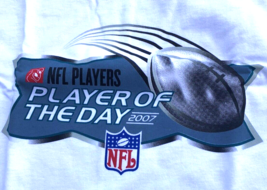 NFL Player of the Day T Shirt Medium Reebok 2007 White NEW Mens Football... - $11.29