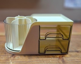 Marbrasse Desk Organizer with 2 Drawer, 360°Rotating Pen 9.8&quot;D x 5.1&quot;W x... - $23.38 CAD