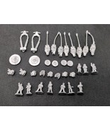 Lot Of (34) Metal Wargaming Vehicle Parts And Infantry 15mm - $19.79