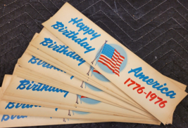 Lot of 24 Vtg Bicentennial Car Bumper Stickers Happy Birthday America 1776-1976 - £14.77 GBP