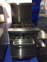 Stove AGR-4B 24&quot; Gas 4 Burner Restaurant Range, Space Saver Oven Casters... - $2,423.23 CAD