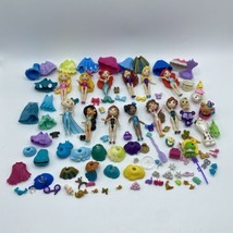 Polly Pocket Disney Princess Rubber Clothes, Accessories HUGE LOT - £20.93 GBP