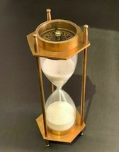 Sand Timer Nautical Vintage Maritime Brass Hourglass Antique Both Side C... - $31.79