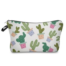 Deanfun 3D Printing Cactus Cosmetic Bags Cute Necessaries for Girls Makeup Trave - £7.73 GBP