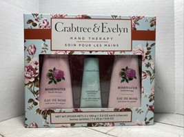 Crabtree &amp; Evelyn Hand Therapy Rosewater and Goatmilk Hand Lotion Gift S... - £23.25 GBP